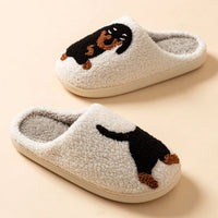 DoxieHaus Dachshund Slippers – Soft Shearling with Wiener Dog Embroidery