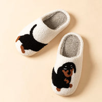 DoxieHaus Dachshund Slippers – Soft Shearling with Wiener Dog Embroidery